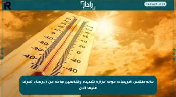 حالة طقس الأربعاء: موجة حرارة شديدة وتفاصيل هامة من الأرصاد تعرف عليها الآن